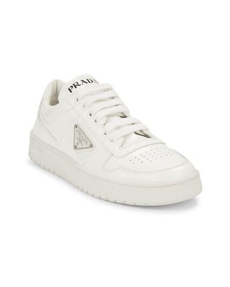 prada vernice sneakers|White Downtown Patent Leather Sneakers .